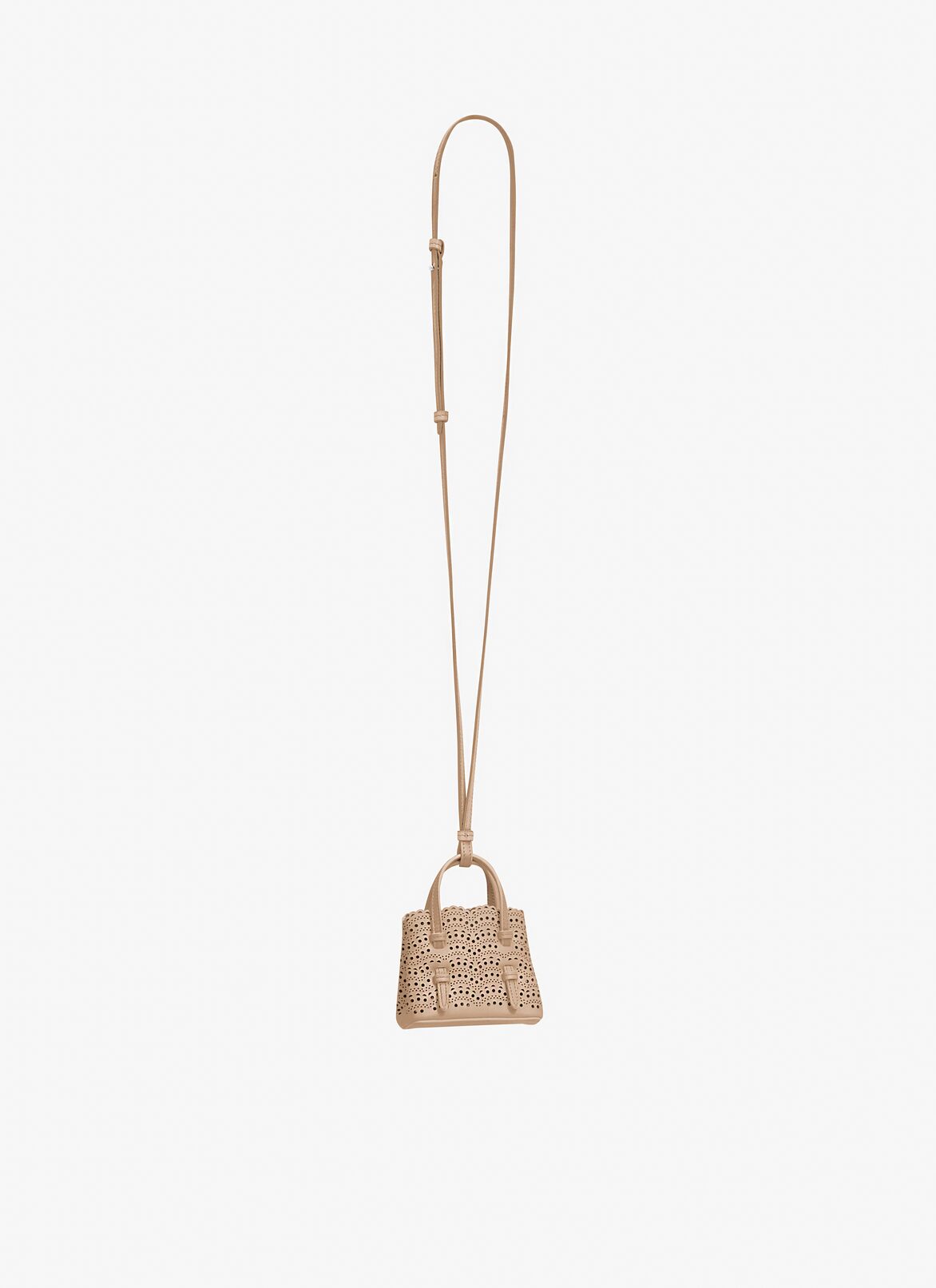 Mini Mina bag in vienne calfskin ALAÏA BEIGE MINI MINA BAG IN VIENNE CALFSKIN